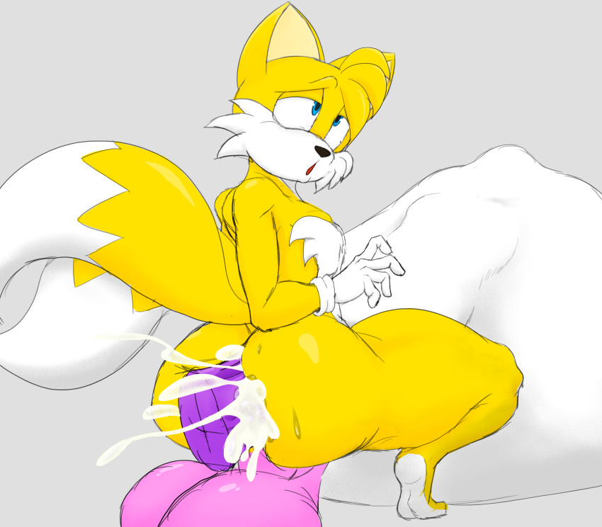 8:7 abdominal_bulge absurd_res amy_rose anal anal_penetration anthro balls barefoot big_balls big_penis blaze_the_cat blue_eyes bodily_fluids canid canine chest_fur colored_sketch crouching cum cum_explosion cum_in_ass cum_inflation cum_inside disembodied_penis double_anal double_penetration eyes_rolling_back feet fox fur genital_fluids genitals gynomorph_(lore) hi_res huge_balls huge_penis hyper hyper_balls hyper_genitalia hyper_penis inflation looking_back male male/male male_penetrated mammal miles_prower nude penetration penis pink_penis purple_penis ridiculous_fit sega simple_background sir_cums_a_lot sonic_the_hedgehog_(series) spread_legs spreading yellow_body yellow_fur