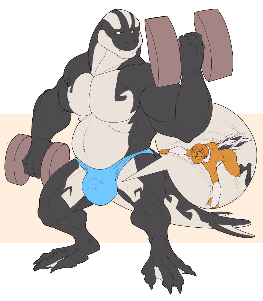 2021 4_fingers 4_toes absurd_res annoyed anthro anthro_on_anthro athletic athletic_anthro athletic_male barefoot barely_visible_genitalia barely_visible_penis belly bicep_curl big_bulge big_calves big_muscles big_obliques big_penis big_shoulders black_arms black_body black_claws black_face black_feet black_fin black_fingers black_fur black_hands black_legs black_neck black_nose black_scales black_tail black_toes blue_speedo bristol brown_arms brown_back brown_body brown_butt brown_eyebrows brown_face brown_fingers brown_fur brown_hair brown_legs bulge butt cetacean claws closed_frown closed_smile clothed clothed_anthro clothed_male clothing colored delphinoid digital_drawing_(artwork) digital_media_(artwork) dumbbell duo embrace exercise eyebrows eyes_closed facial_markings feet fin fingers flaccid flat_colors flexing flexing_bicep front_view full-length_portrait fur genitals hair happy head_markings hi_res hug huge_biceps huge_deltoids huge_muscles huge_pecs huge_penis huge_quads huge_triceps humanoid_hands inside_clothing inside_underwear interspecies larger_anthro larger_male looking_aside male male/male male_anthro mammal manly marine markings membrane_(anatomy) micro multicolored_body multicolored_fur multicolored_scales musclegut muscular muscular_anthro muscular_male nude_anthro nude_male obliques oceanic_dolphin orca penis penis_hug plantigrade portrait raised_hand scales scalie serratus simple_background size_difference skimpy smaller_anthro smaller_male solo_focus speedo_only standing tail_fin tan_background thick_neck three-quarter_view toes toony toothed_whale topless topless_anthro topless_male two_tone_arms two_tone_body two_tone_face two_tone_legs two_tone_neck two_tone_scales two_tone_tail weights white_arms white_background white_belly white_body white_chest white_claws white_face white_fur white_hands white_legs white_markings white_membrane white_neck white_penis white_scales white_tail wide_stance workout workout_equipment