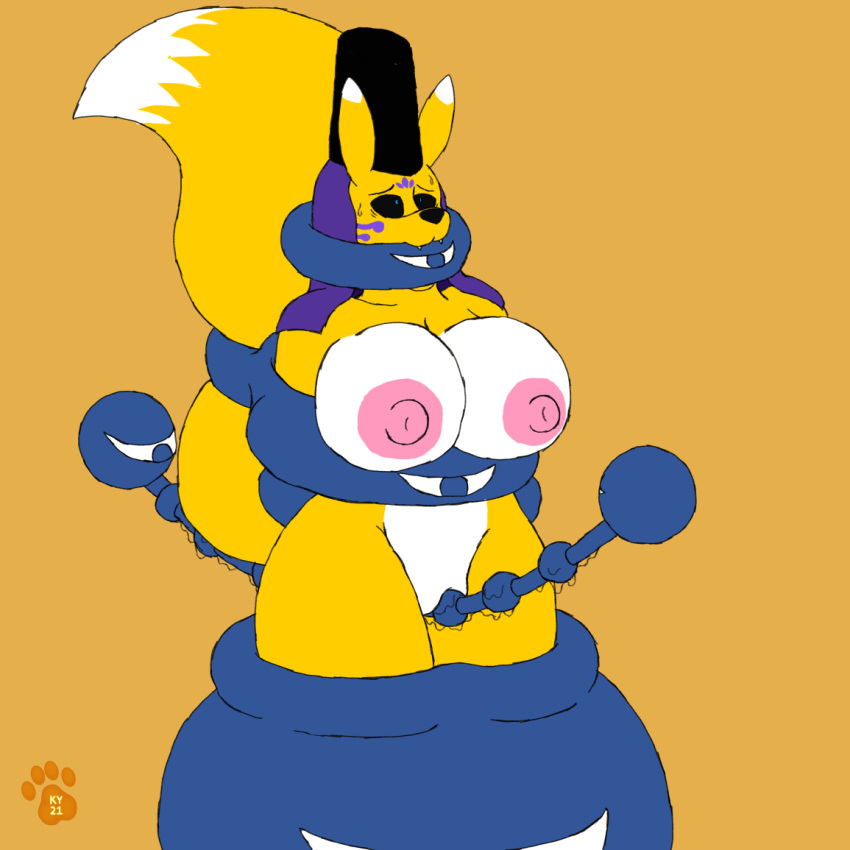 1:1 2021 ambiguous_gender anthro arm_grab bandai_namco big_breasts black_nose black_sclera blue_eyes bodily_fluids breasts clothing digimon digimon_(species) dipstick_tail female female/ambiguous forced gag gagged genital_fluids genitals group hat hat_only headgear headgear_only headwear headwear_only immobilization kuromaru ky_(malamute) leg_grab markings monster mostly_nude nude pussy pussy_floss pussy_juice raised_tail restrained rope_walking tail_grab tail_markings taomon teeth white_pussy wide_hips yellow_ears yellow_tail