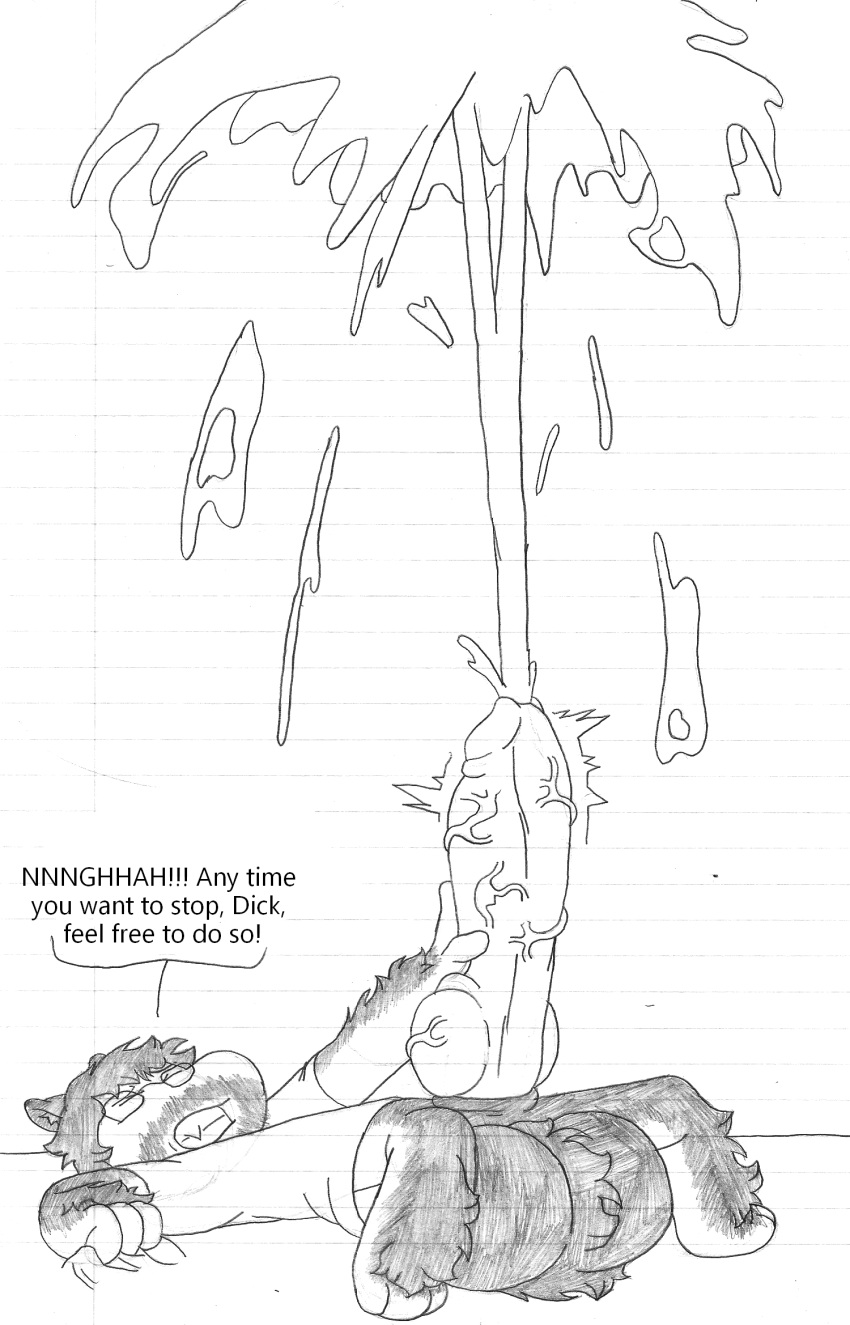 animal_genitalia animal_humanoid animal_penis balls beard big_balls big_penis bodily_fluids bottomless canine_penis clothed clothing cum cum_cannon english_text erection excessive_cum facial_hair genital_fluids genitals graphite_(artwork) hairy hairy_arms hairy_balls hairy_legs hi_res huge_balls huge_penis humanoid hyper hyper_balls hyper_genitalia hyper_penis long_orgasm male mikey6193 monochrome pencil_(artwork) penis pubes solo text traditional_media_(artwork) urethral_bulge vein veiny_penis