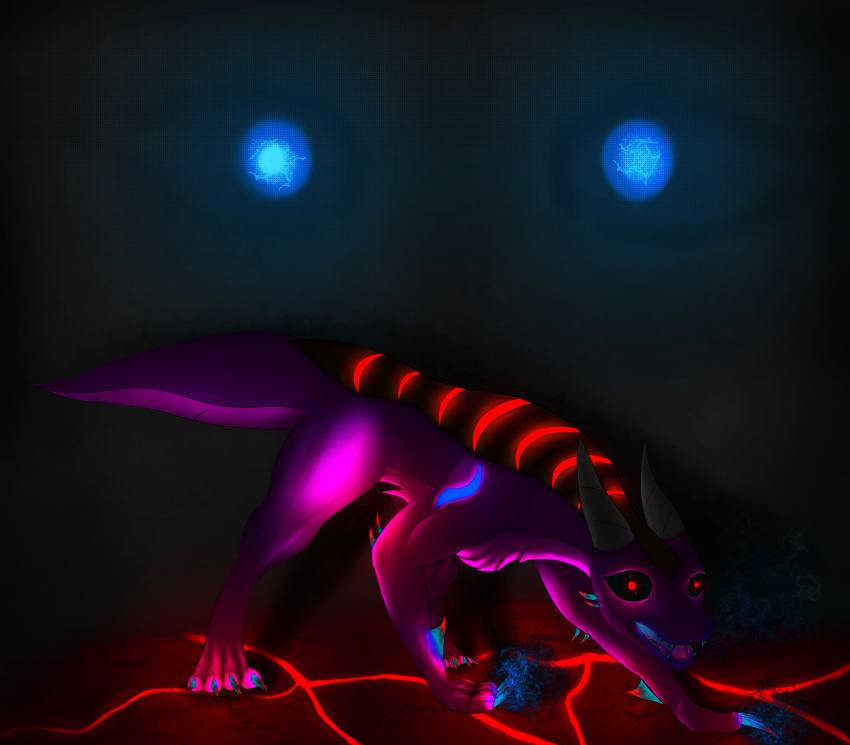 0mr-wolf0 absurd_res angry breath claws demonic digital_drawing_(artwork) digital_media_(artwork) dragon feral hi_res kirk lava male mammal panting power reptil reptile scalie simple_background solo solo_focus wide_eyed