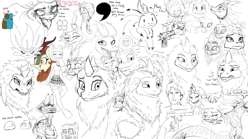 16:9 ahegao angry anthro asian_mythology autumn_blaze_(mlp) blood bodily_fluids chinese_mythology disney east_asian_mythology emotions english_text expression_sheet expressions female feral friendship_is_magic general_proton group hasbro hi_res human humanoid humor kirin looking_pleasured male mammal meme my_little_pony mythology nickelodeon open_mouth pepe_the_frog raya_and_the_last_dragon sisu_(ratld) sketch spongebob_squarepants spongebob_squarepants_(character) teeth text tongue tongue_out widescreen