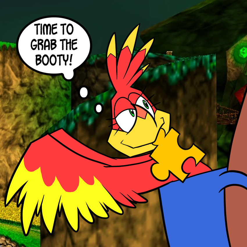 1:1 absurd_res avian banjo-kazooie banjo_(banjo-kazooie) bird bird_girl breegull female hi_res kazooie offscreen_character pembrokewkorgi rare_(disambiguation) rareware safe_(disambiguation) video_games