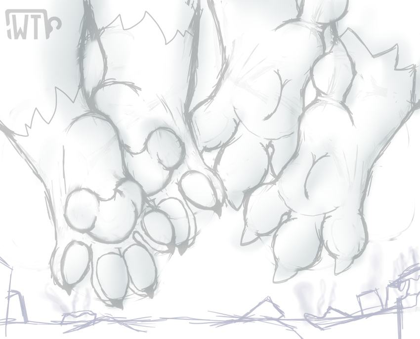 absurd_res aftermath anthro building collapsed destroyed duo feet giants hi_res macro male male/male paws talons toes viraxe wolftical wolftical(artist)