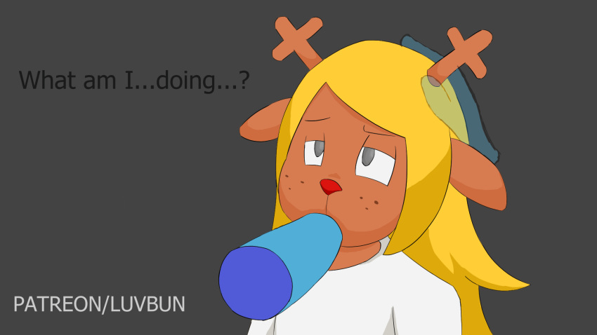 16:9 animated anthro antlers blonde_hair blue_body blue_skin capreoline cervid clothing deltarune duo erection fellatio female female_penetrated hair hi_res horn human humanoid kris_(deltarune) lil'bun looking_up male male/female male_penetrating male_penetrating_female mammal noelle_holiday oral oral_penetration penetration penile penile_penetration red_nose reindeer sex short_playtime snowgrave undertale_(series) video_games white_clothing widescreen