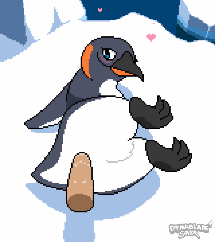 &lt;3 ambiguous_gender animal_genitalia animated avian bird black_body black_feathers cloaca cloacal cloacal_penetration dynablade_savior feathers feral feral_penetrated genitals hi_res male male/ambiguous outside penetration penguin short_playtime short_tail tagme white_body white_feathers