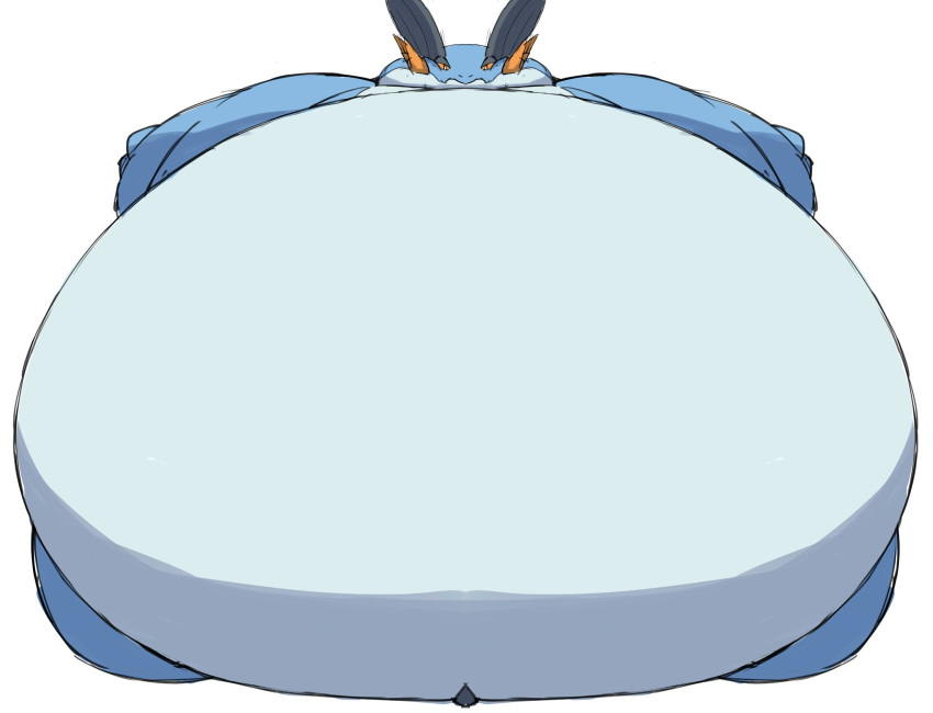 ambiguous_gender amphibian anthro belly blue_body feral hi_res inflation male morbidly_obese morbidly_obese_feral morbidly_obese_male nintendo obese obese_ambiguous obese_feral obese_male overweight overweight_ambiguous overweight_feral overweight_male pok&eacute;mon pok&eacute;mon_(species) simple_background solo swampert video_games weight_gain white_background white_belly white_body zephy_03