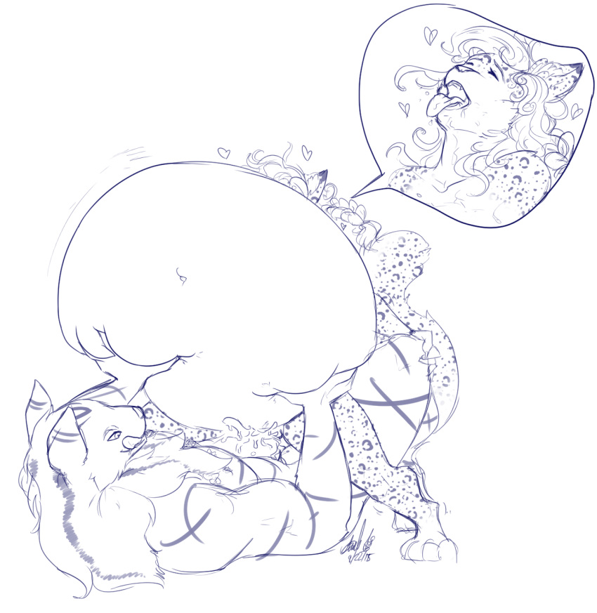 2015 ahegao anthro belly big_belly blue_and_white bodily_fluids canid canine canis cowgirl_position cum cum_belly cum_in_pussy cum_inflation cum_inside dalthios duo felid female fey from_front_position fucked_silly genital_fluids hair hi_res holding_belly hungrysuccubus hyper hyper_belly inflation interspecies larger_male leg_grab leopard licking licking_lips line_art looking_pleasured male male/female mammal messy_hair monochrome muscular muscular_anthro muscular_male neck_tuft nude on_bottom on_top open_mouth pantherine penetration sex size_difference smaller_female story story_in_description tongue tongue_out tuft tzelle vaginal vaginal_penetration wolf