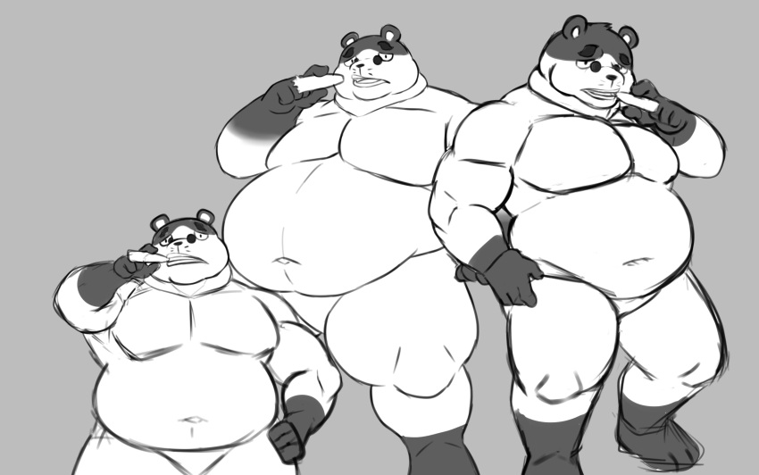 2021 animal_crossing anthro belly black_body cricetid eyewear glasses hamster hi_res humanoid_hands hupi1008 kemono male mammal marlo_(animal_crossing) monochrome moobs multiple_poses navel nintendo overweight overweight_male pose rodent solo video_games white_body