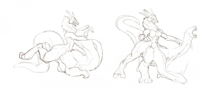 3_heads 4_eyes beak breasts clothed clothing female fur growth head_growth hooves horn monochrome multi_eye multi_head nude paws sequence sketch solo swallowing taur topless transformation uglyshadow