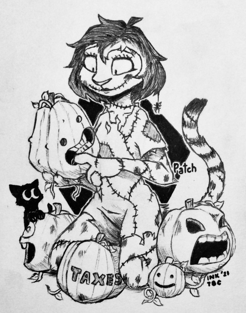 2021 anthro cheetah clothed clothing domestic_cat felid feline felis feral fur hi_res inktober inktober_2021 mammal monochrome simple_background smile spots spotted_body spotted_fur stephie_(fraydia1) theblueberrycarrots traditional_media_(artwork) white_background