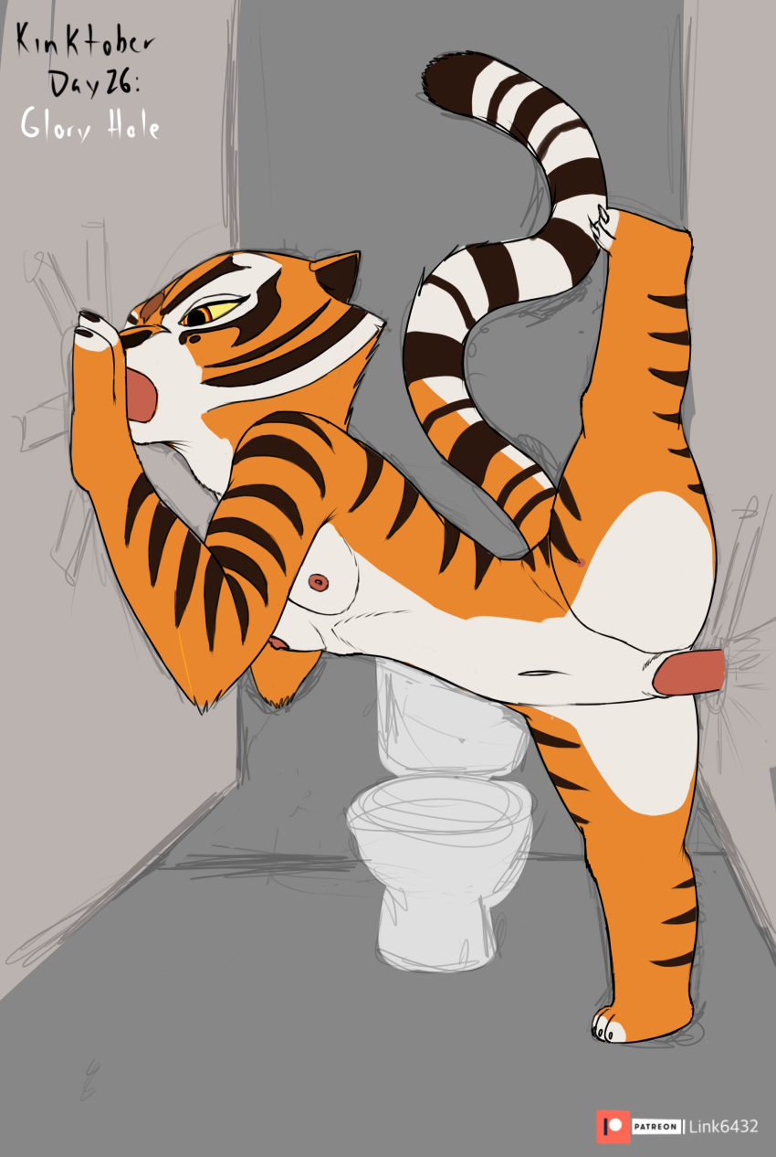 2021 absurd_res anthro double_penetration dreamworks felid female female_penetrated flexible genitals glory_hole group group_sex hi_res kinktober kung_fu_panda link6432 male male/female male_penetrating male_penetrating_female mammal master_tigress nipples nude one_leg_up oral oral_penetration pantherine penetration penis pussy raised_leg sex simple_background solo splits spread_legs spreading standing tiger vaginal vaginal_penetration vertical_splits