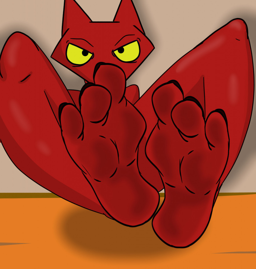 anthro cartoon_network courage_the_cowardly_dog dirty_feet domestic_cat feet felid feline felis foot_fetish foot_focus hi_res humanoid_feet illegaleel katz_(courage_the_cowardly_dog) male mammal nails nude simple_background solo toenails toes