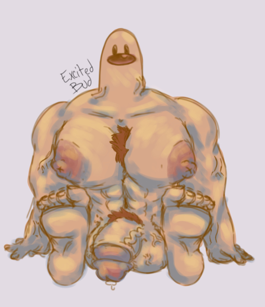 anthro balls big_balls big_breasts blank_stare bodily_fluids breasts diglett excitedbud feet foot_fetish foreskin genital_fluids genitals hairy hi_res huge_breasts huge_nipples humanoid humanoid_feet male muscular muscular_anthro muscular_male nails nintendo nipples penis pok&eacute;mon pok&eacute;mon_(species) precum pubes sol solo toenails toes vein video_games