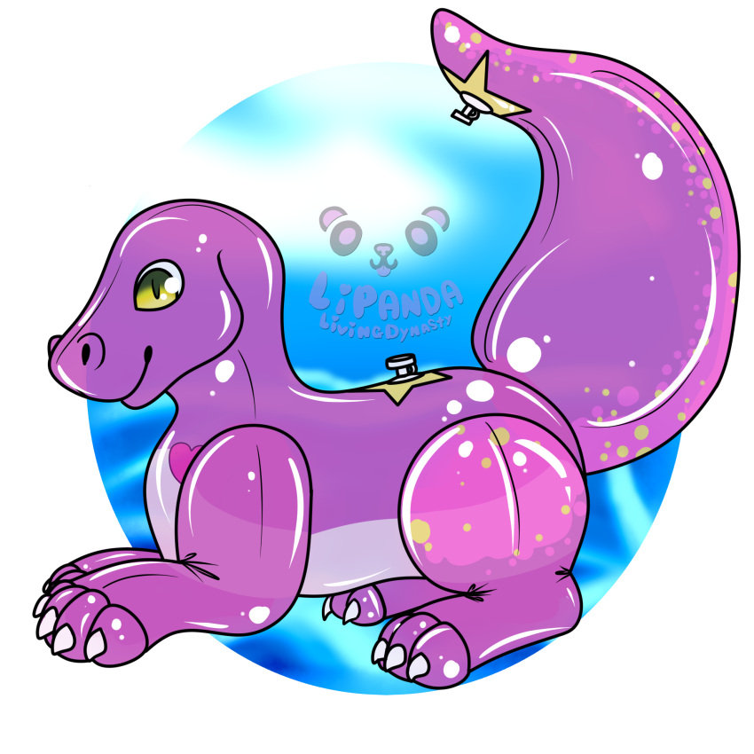 &lt;3 1:1 alpha_channel animate_inanimate big_tail dinosaur feral hi_res inflatable lipanda living_inflatable male pool_toy reptile scalie simple_background smile solo theropod translucent tyrannosaurid tyrannosaurus tyrannosaurus_rex yellow_eyes zoran