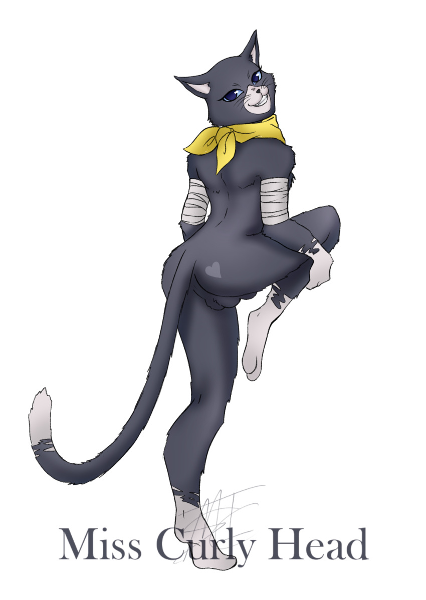 absurd_res anthro balls blue_eyes butt_heart domestic_cat english_text felid feline felis genitals hi_res male mammal misscurlyhead_(artist) owlowl900 raised_leg solo text