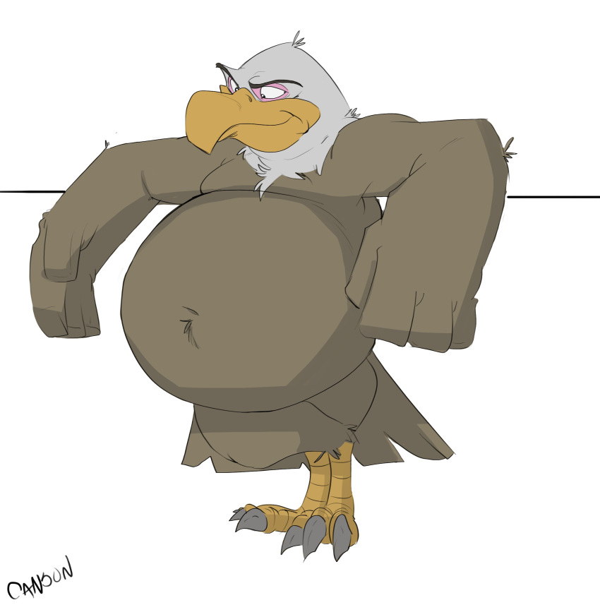 2021 4_fingers 4_toes absurd_res accipitrid accipitriform anisodactyl anthro avian bald_eagle beak belly big_belly biped bird bird_feet black_eyebrows black_eyes brown_body brown_feathers brown_tail canson claws crossed_legs digital_media_(artwork) digitigrade eagle eyebrows feather_hands feathered_wings feathers feet fingers front_view full-length_portrait grey_claws hi_res male multicolored_body multicolored_feathers nude overweight overweight_anthro overweight_male portrait scutes sea_eagle shaded signature smile smirk solo standing tail_feathers talons toe_claws toes two_tone_body two_tone_feathers white_body white_feathers wings yellow_beak