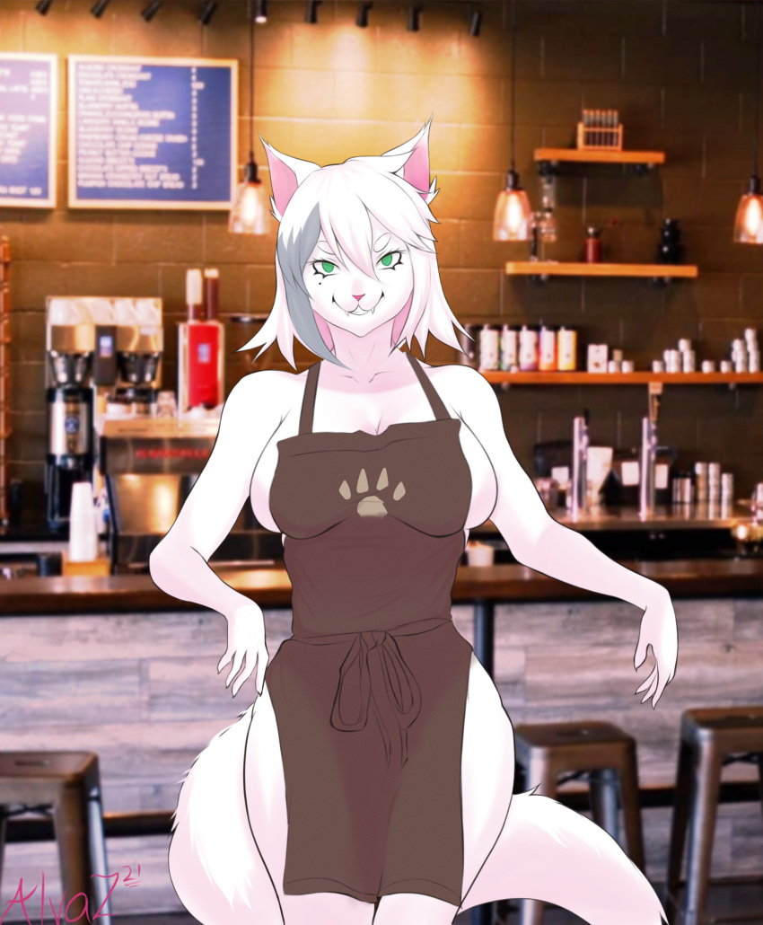 2021 absurd_res alvaz animal_humanoid anthro cat_humanoid claws digital_media_(artwork) domestic_cat felid felid_humanoid feline feline_humanoid felis female hi_res humanoid i_mean_breast_milk mammal mammal_humanoid meme smile solo teeth