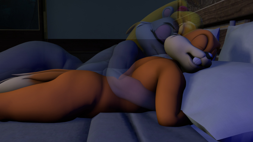 16:9 3d_(artwork) anthro bed berri big_breasts breasts butt chipmunk conker conker's_bad_fur_day cuddling curvy_figure daemont92 digital_media_(artwork) duo female fluffy fluffy_tail furniture ghost ground_squirrel hi_res male male/female mammal nude rareware rodent sciurid side_boob sleeping source_filmmaker spirit thick_thighs tree_squirrel video_games voluptuous wide_hips widescreen