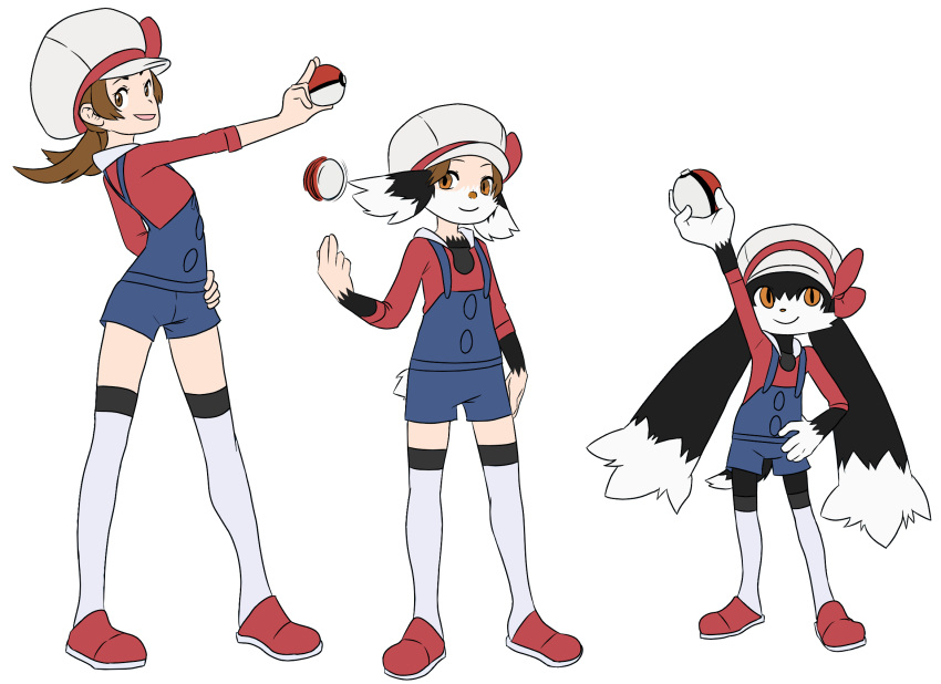 2020 anthro aogami brown_hair clothing domestic_cat ear_expansion expansion felid feline felis female footwear ftm_transformation gender_transformation geofftf hair hat headgear headwear hi_res holding_object holding_pok&eacute;ball human human_to_anthro klonoa klonoa_(series) legwear lyra_(pok&eacute;mon) male mammal nintendo pok&eacute;ball pok&eacute;mon sequence shoes shrinking simple_background size_transformation smile solo species_transformation standard_pok&eacute;ball stockings transformation video_games white_background