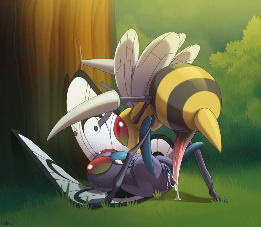 arthropod beedrill bodily_fluids butterfree cubow cum cum_in_pussy cum_inside duo female feral forest forest_background genital_fluids genitals insect male male/female nature nature_background nintendo penis plant pok&eacute;mon pok&eacute;mon_(species) tree vaginal video_games wings