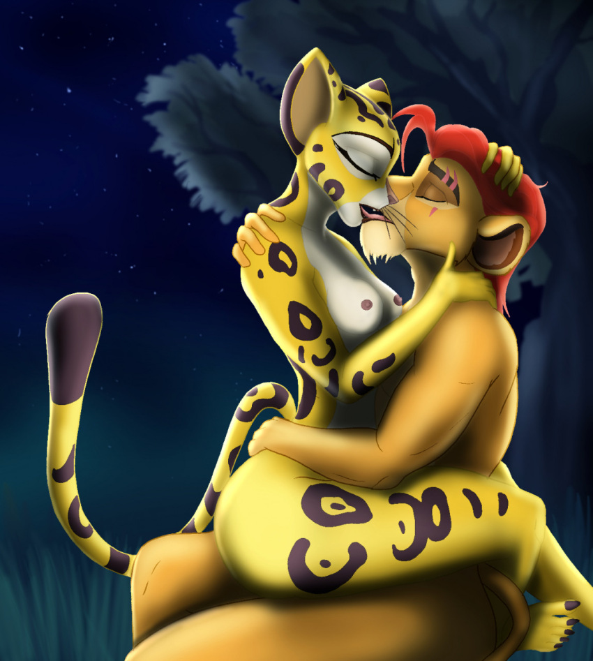 5_fingers 5_toes anthro anthro_on_anthro astraldog breasts cheetah digital_media_(artwork) disney duo eyes_closed feet felid feline female female_penetrated fingers french_kissing from_front_position fuli fur hair hi_res intimate kion kissing lion love male male/female male_penetrating mammal mastery_position night nipples nude open_mouth outside pantherine passionate passionate_kiss passionate_sex penetration plant romantic romantic_ambiance romantic_couple romantic_sex scar sex sitting sky spots spotted_body spotted_fur star starry_sky the_lion_guard the_lion_king toes tongue tongue_out tree vaginal vaginal_penetration yellow_body yellow_fur