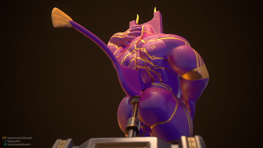 16:9 3d_(artwork) anthro anthro_focus anus back_muscles barazoku biceps big_butt big_muscles bovid bovid_horn bovine bovine_horn bovine_tail bull_horn butt cattle digital_media_(artwork) european_mythology fingers foreskin genitals greek_mythology hammer horn humanoid_hands kemono male male_anthro male_focus mammal minotaur model muscular muscular_anthro muscular_male mythology penis saucewetdream sculpt solo tail_tuft thick_thighs tools tuft unguligrade_anthro unguligrade_legs warrior widescreen