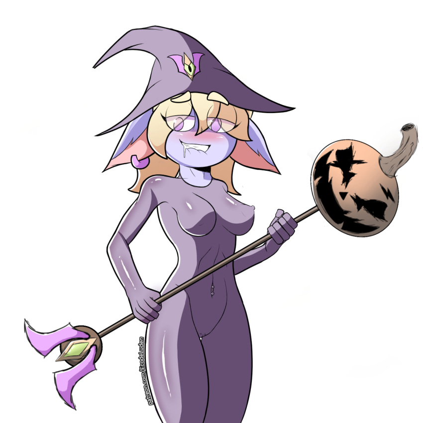 1:1 bewitching_poppy_(lol) bite biting_lip bodily_fluids bodysuit clothing drooling ecodeluden female hat headgear headwear hi_res humanoid humanoid_pointy_ears league_of_legends navel navel_piercing nipple_outline not_furry piercing poppy_(lol) riot_games saliva simple_background skinsuit solo thigh_gap tight_clothing video_games white_background witch_hat yordle