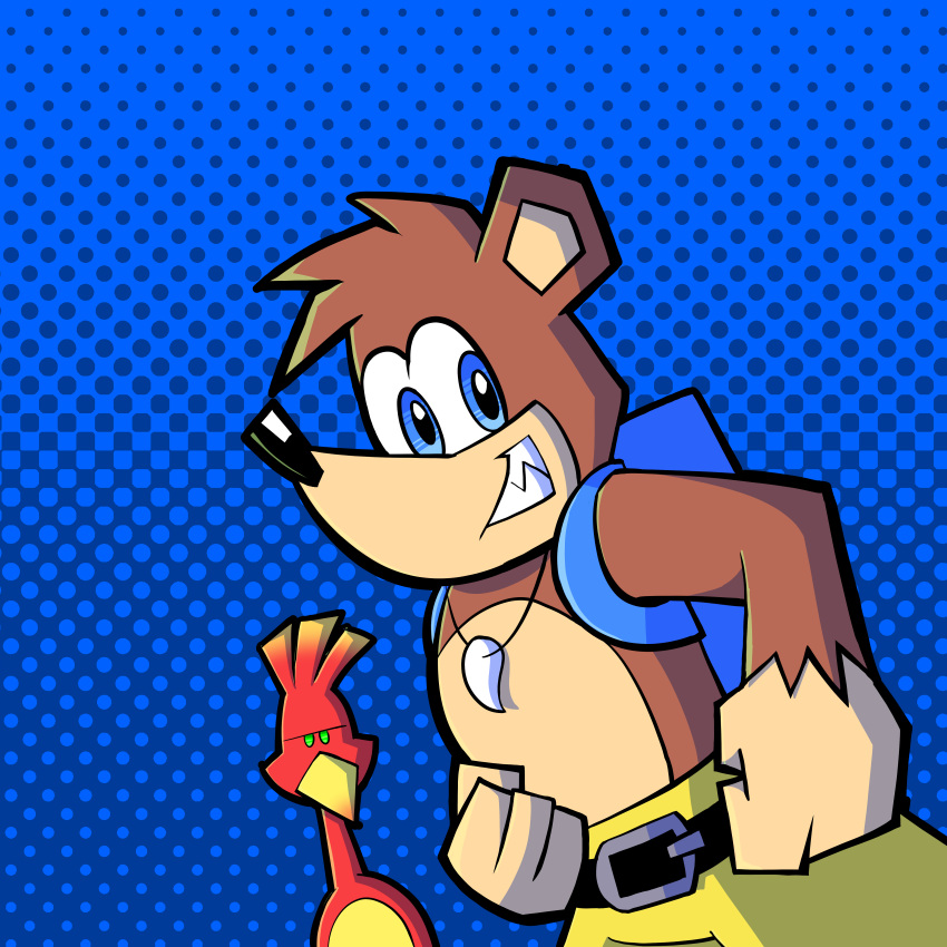 1:1 absurd_res avian banjo-kazooie banjo_(banjo-kazooie) breegull female hi_res kazooie male male_focus mammal pembrokewkorgi rareware ursid video_games