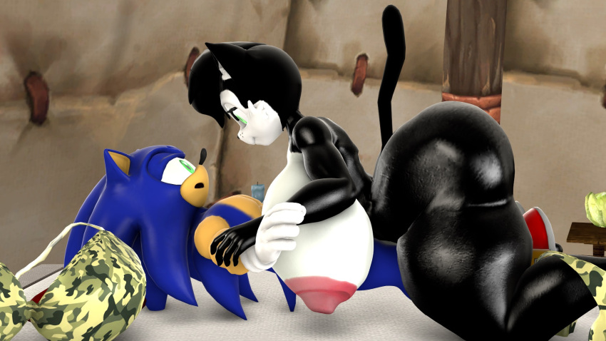 16:9 anthro bedroom bedroom_eyes big_breasts big_butt blueapple breasts butt dominant dominant_female duo female hershey_the_cat hi_res huge_breasts huge_butt humanoid imminent_sex male male/female narrowed_eyes nude seductive sega sonic_the_hedgehog sonic_the_hedgehog_(series) tagme taller_female widescreen