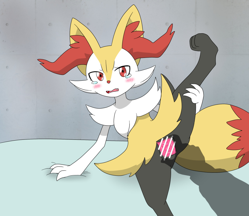 anthro arm_shadow bodily_fluids braixen canid canine censor_bar censored cute_fangs digital_drawing_(artwork) digital_media_(artwork) dominant dominant_human dominant_male duo female female_on_human first_person_view flexible forced genitals habataki_tsubasa hi_res human human_dominating_anthro human_on_anthro human_pov ineffective_censorship interspecies looking_at_viewer male male/female male_on_anthro mammal nintendo one_leg_up open_mouth pok&eacute;mon pok&eacute;mon_(species) pok&eacute;philia presenting presenting_pussy pussy raised_leg sad simple_background splits spread_legs spread_pussy spreading standing submissive submissive_anthro submissive_female tears vertical_splits video_games