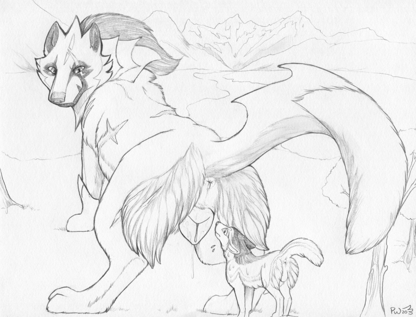 andrasta_(nematious) animal_genitalia animal_pussy anus balls bodily_fluids canid canine canine_pussy canis cloud_the_husky detailed_background domestic_dog dripping dripping_pussy duo female feral genital_fluids genitals graphite_(artwork) husky in_heat larger_female leg_tuft legendary_pok&eacute;mon looking_at_genitalia looking_at_pussy looking_back looking_up male mammal monochrome nervous nintendo nordic_sled_dog paper-wings pencil_(artwork) penis plant pok&eacute;mon pok&eacute;mon_(species) presenting presenting_pussy pussy pussy_juice pussy_juice_drip quadruped raised_tail siberian_husky size_difference sketch smaller_male spitz spread_legs spreading tail_aside traditional_media_(artwork) tree tuft video_games zamazenta