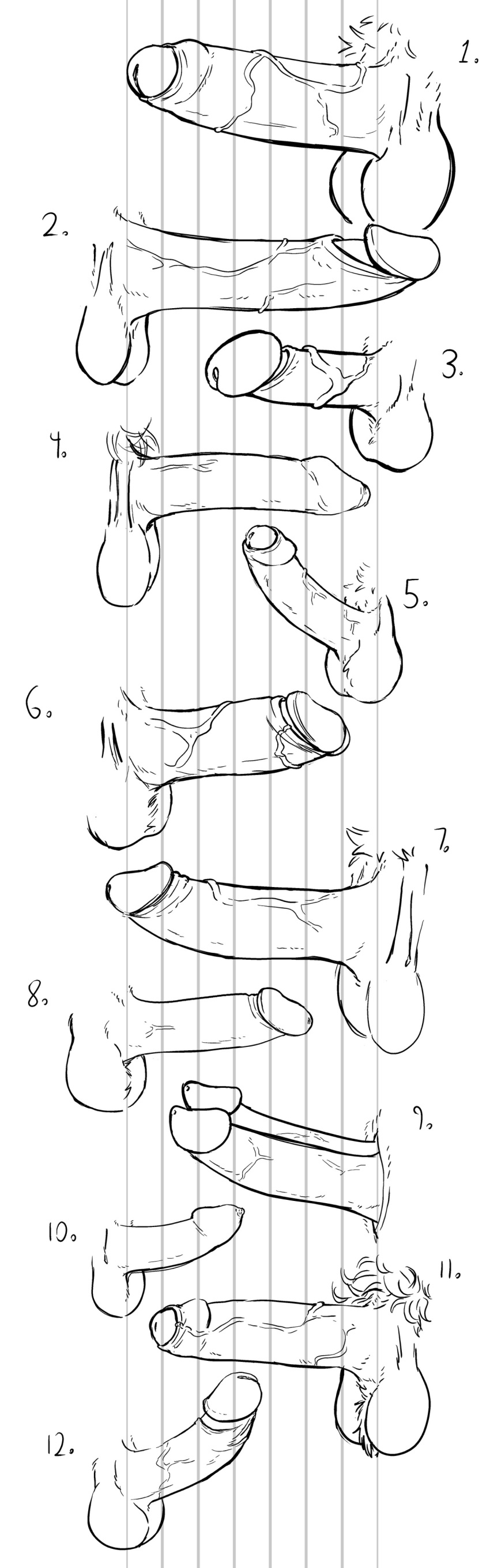 absurd_res beastars big_penis bill_(beastars) chart collot_(beastars) comparing ffog genitals gosha_(beastars) gouhin group hi_res humanoid_genitalia humanoid_penis ibuki_(beastars) jack_(beastars) legoshi_(beastars) louis_(beastars) male melon_(beastars) monochrome penis pina_(beastars) riz_(beastars) size_difference yafya_(beastars)