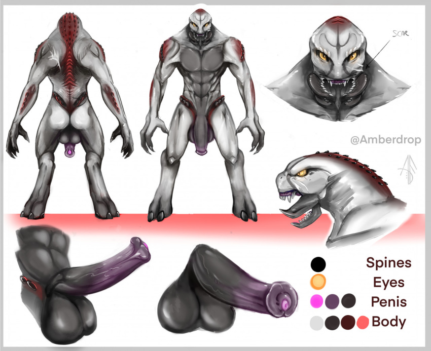 alien alien_hominid amberdrop big_penis genitals halo halo_(series) male microsoft model_sheet penis sangheili sangheili_dildo solo video_games warrior xbox_game_studios