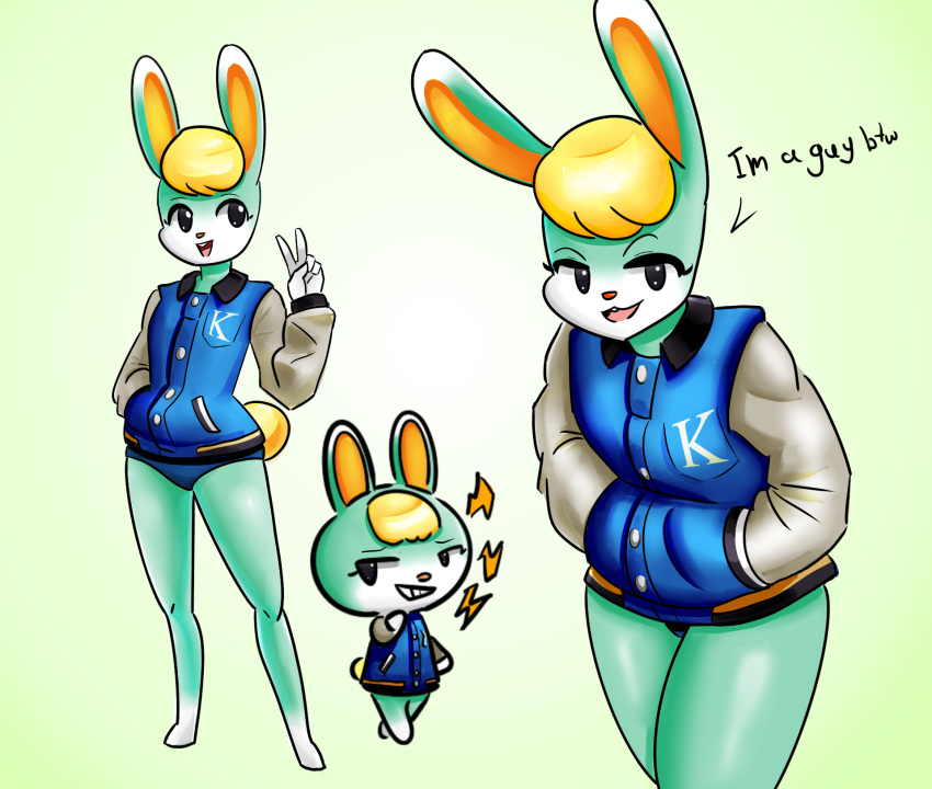 animal_crossing anthro hi_res kaizooki lagomorph leporid male male/male mammal nintendo rabbit sasha_(animal_crossing) solo video_games