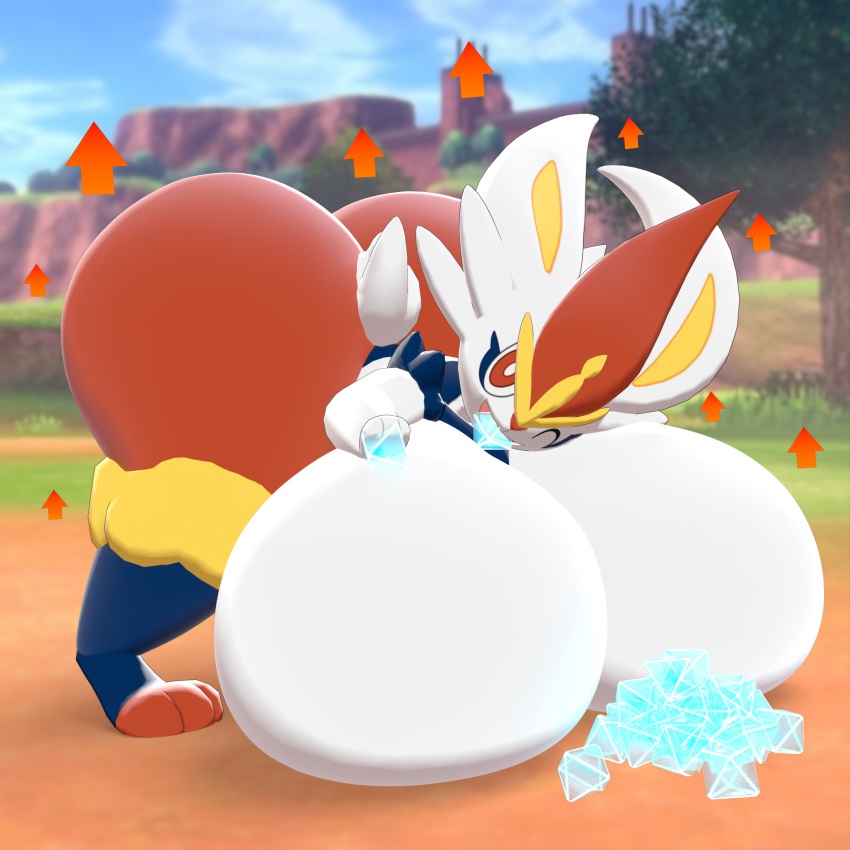 1:1 2021 3d_(artwork) anthro big_breasts big_butt blender_(software) breasts butt candy cinderace dessert digital_media_(artwork) dm-artworks female food fur hi_res huge_breasts huge_butt hyper hyper_breasts hyper_butt lagomorph looking_at_viewer mammal nintendo open_mouth pok&eacute;mon pok&eacute;mon_(species) smile solo thick_thighs video_games white_body white_fur wide_hips