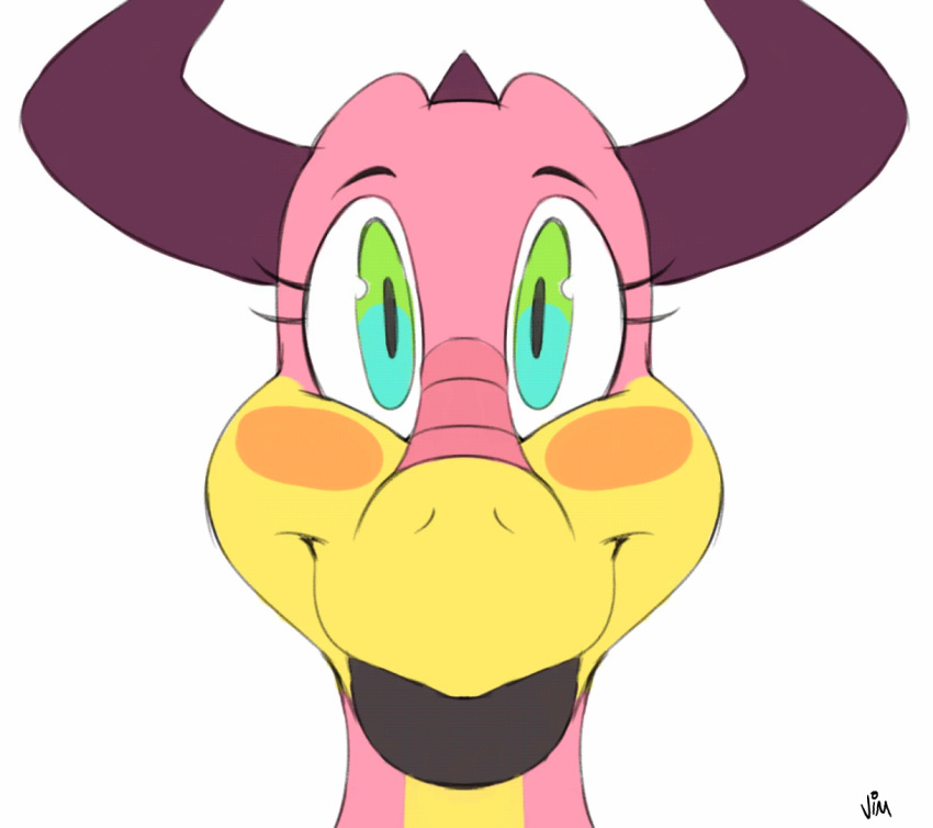 animated anthro blush dragon female kissing looking_at_viewer patty_(vimhomeless) short_playtime solo vimhomeless