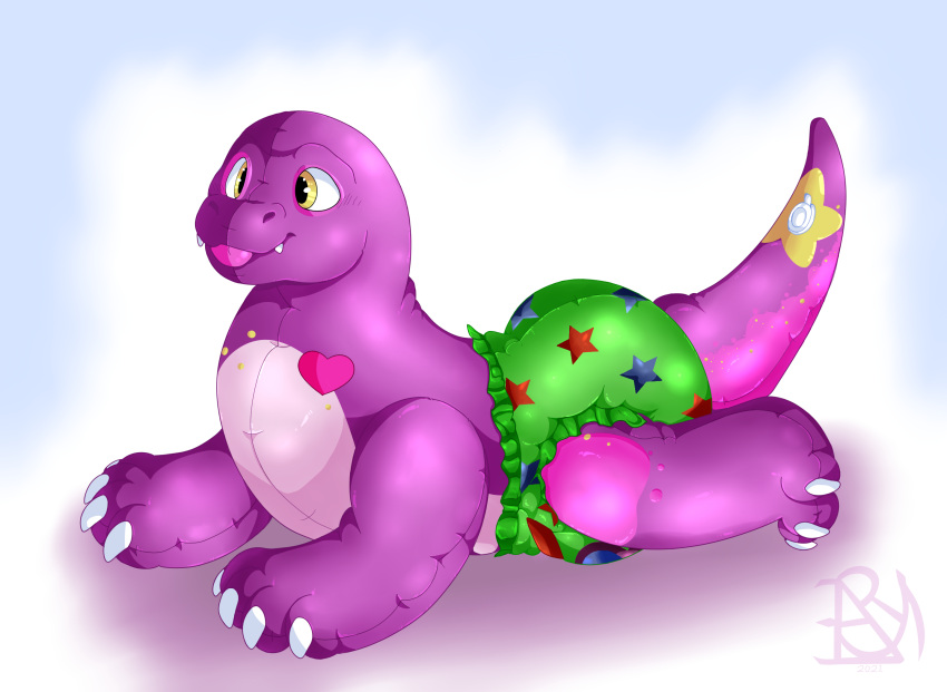 &lt;3 diaper dinosaur feral hi_res inflatable lt.scuttlebutt male pool_float pool_toy reptile scalie simple_background solo star theropod tongue tongue_out tyrannosaurid tyrannosaurus tyrannosaurus_rex wearing_diaper zoran