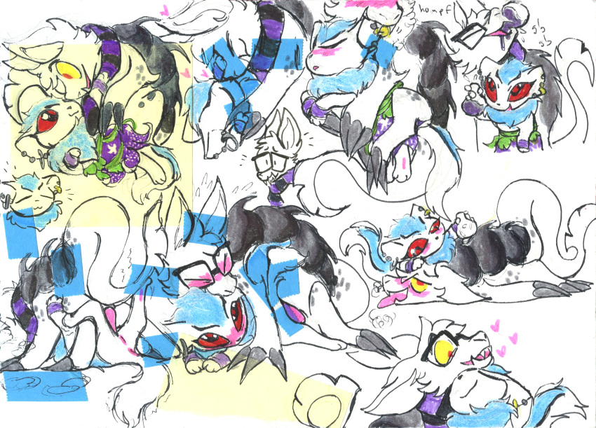 &lt;3 2020 bite blue_body blue_fur blush bori_(neopets) claws clothing dress drinking duo ear_bite ear_piercing eye_contact eyes_closed eyewear fan_character female feral feral_on_feral feral_penetrated feral_penetrating feral_penetrating_feral from_behind_position from_front_position fur genitals glasses happy hi_res hindpaw imminent_sex jumpstart_games kissing looking_at_another looking_at_partner looking_pleasured love lying male male/female missionary_position mostly_nude multiple_scenes neopet_(species) neopets nonbinary_(lore) on_back on_ground open_mouth open_smile paws penetration penis piercing potion pussy red_eyes red_sclera romantic romantic_couple scarf sex sketch_page sleeping smile substance_intoxication tapering_penis tenkowski tongue tongue_out traditional_media_(artwork) twolipt video_games xweetok yellow_sclera