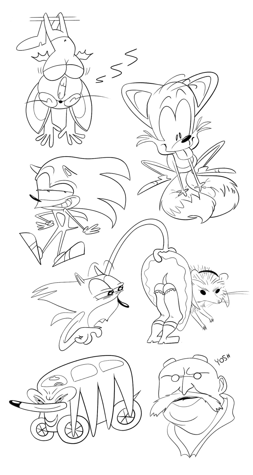 amy_rose canid canine catbus chiropteran dialogue dr._eggman english_text eulipotyphlan eyewear facial_hair female feral fox glasses hedgehog hi_res human knuckles_the_echidna male mammal margoanimates miles_prower mustache rouge_the_bat sega sexual_harassment sleeping slightly_artistic smile sonic_the_hedgehog sonic_the_hedgehog_(series) text wheel wings