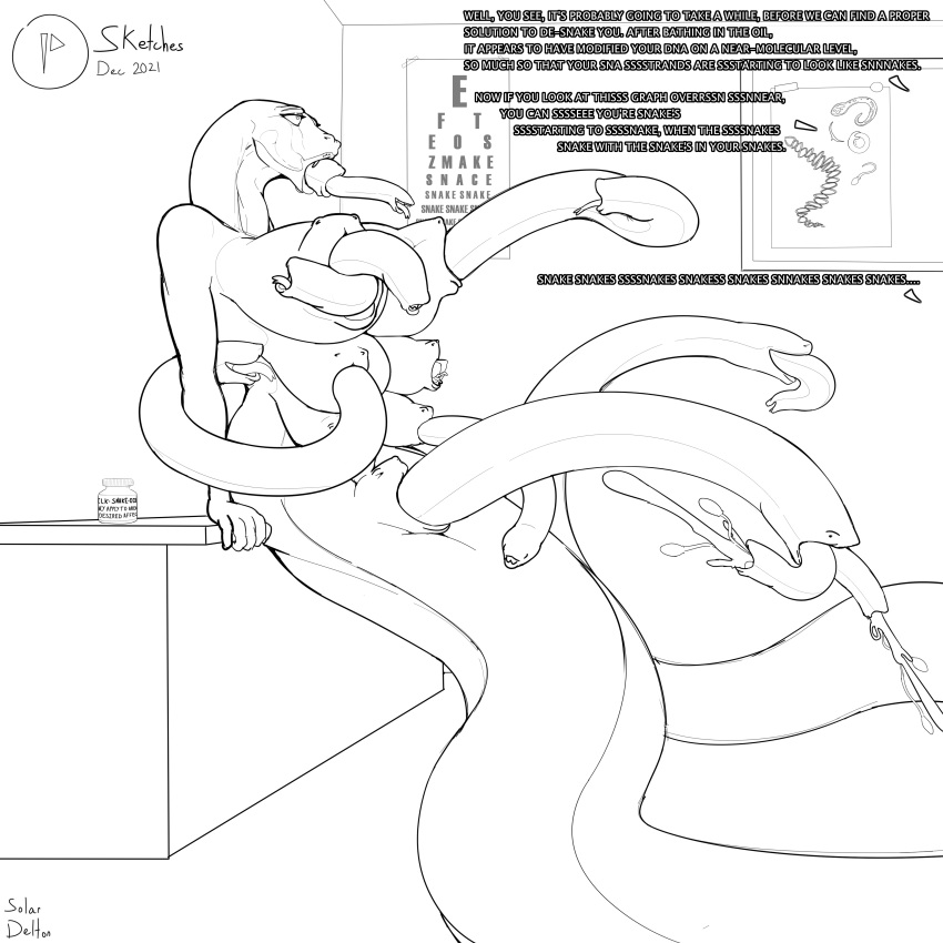 1:1 absurd_res cocksnake corruption english_text genitals growth hi_res mawnips monochrome mutation nipplemaws penis reptile scalie sheathmuzzle snake snake_penis text tonguesnake transformation unusual_anatomy unusual_genitalia unusual_penis