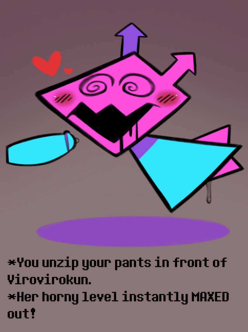 &lt;3 2021 aroused blue_penis blush bodily_fluids conditional_dnp darkner deltarune disembodied_penis dripping drooling duo english_text erection female female_focus genital_fluids genitals hi_res male male/female not_furry penis pussy_juice pussy_juice_drip saliva solo_focus spiral_eyes text thehenwithatie undertale_(series) video_games virovirokun