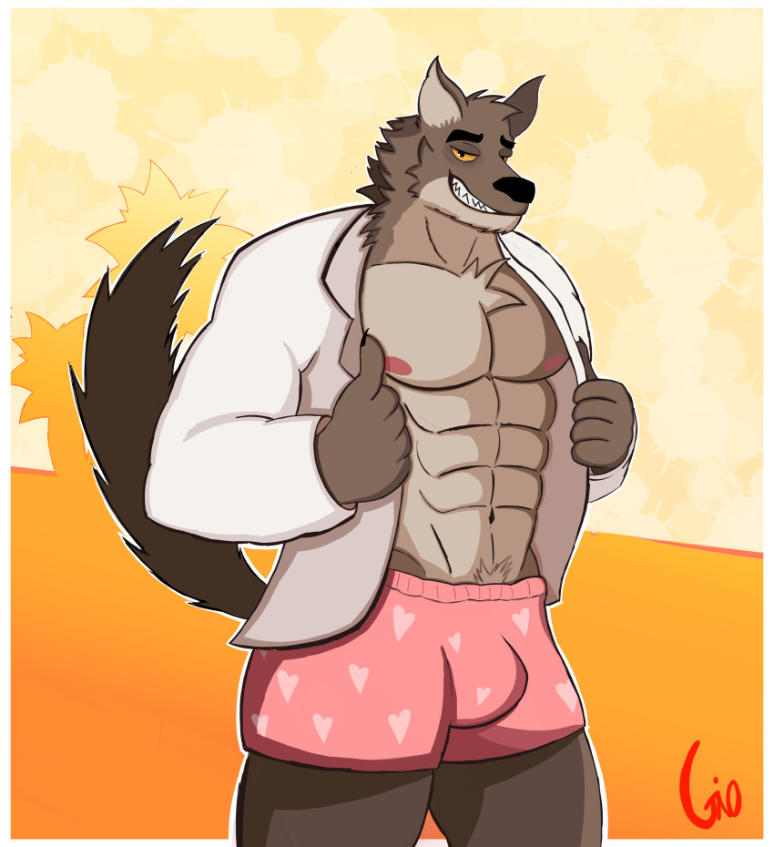 2021 abs absurd_res animal_humanoid anthro barazoku body_hair boxer_briefs boxers_(clothing) bulge canid canine canis chest_hair clothing digital_drawing_(artwork) digital_media_(artwork) dreamworks eyebrows gio-joe hi_res humanoid looking_at_viewer lupin male mammal mr._wolf_(the_bad_guys) muscular muscular_anthro muscular_male pecs pubes signature smile suit the_bad_guys thick_eyebrows underwear undressing undressing_self wolf yellow_eyes