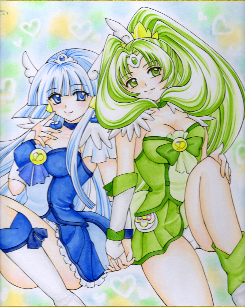 cure_beauty cure_march highres inunekochan magical_girl precure smile_precure! traditional_media watercolor_pencil_(medium)