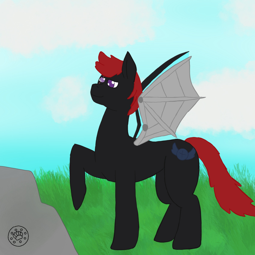 bat_pony cutie_mark equid female feral focus_(disambiguation) hi_res mammal my_little_pony prosthetic prosthetic_limb scar solo unknown_artist