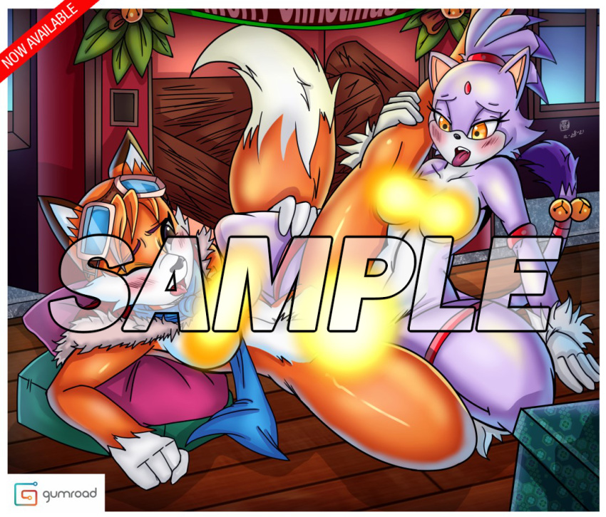 blaze_the_cat canid canine darkfang100 felid feline female female/female fox lyra_swiftail mammal sega sex sonic_the_hedgehog_(series) super_lucky's_tale tribadism vaginal