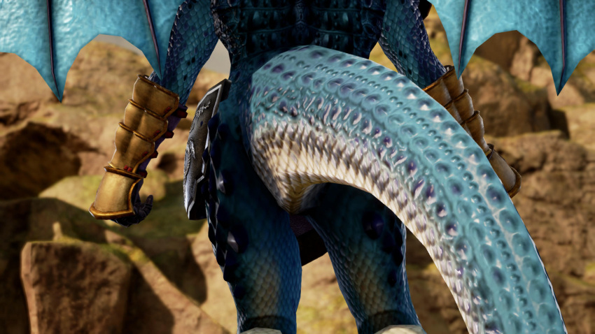 absurd_res aeon_calcos animal_humanoid anthro ass_up butt hi_res humanoid lizardman male reptile scalie scalie_humanoid solo standing thick_thighs