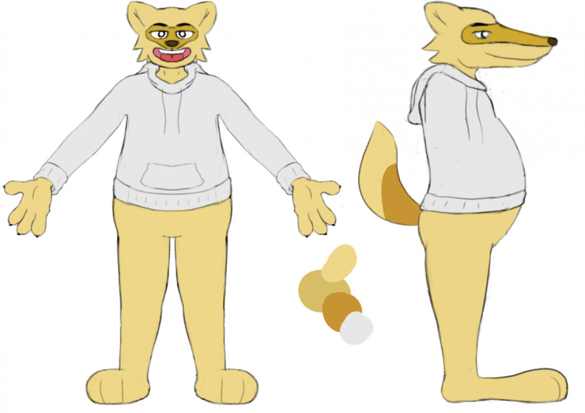 4_fingers anthro clothed clothing fingers looking_at_viewer male mammal mar_supeal model_sheet open_mouth procyonid protzermotzer raccoon simple_background solo standing white_background
