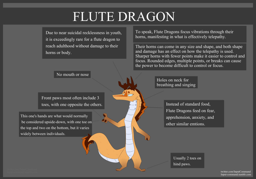 absurd_res ambiguous_gender anthro asian_mythology brown_hair dragon east_asian_mythology eastern_dragon flute_dragon hair hi_res input-command madrigal maned_dragon mythology orange_body orange_scales pronged_horn scales solo white_body white_scales yellow_eyes