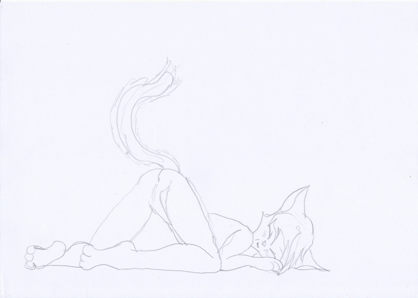 absurd_res animal_humanoid anthro arcturus_archer blushing_profusely butt felid felid_humanoid feline female genitals graphite_(artwork) hi_res horny_(disambiguation) humanoid jinx_archer mammal mammal_humanoid pencil_(artwork) presenting pussy raised_tail sketch solo submissive submissive_female teasing traditional_media_(artwork)